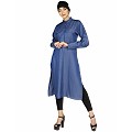 Full sleeves denim kurti 